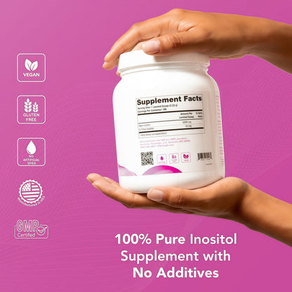 Theralogix Ovasitol Inositol Powder - 90-Day Supply - Myo-Inositol & D-Chiro Inositol for Hormone Balance & Ovarian Function Support* - NSF Certified - 400 g